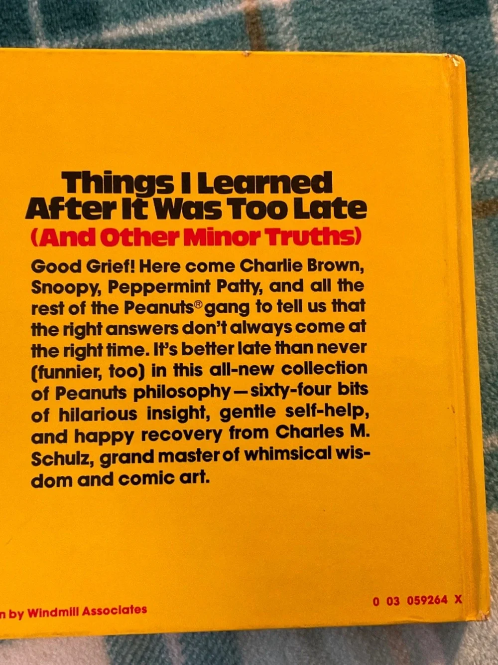 Qty:(2)VTG- 1981 things I learned after it was too late hardcover Charles Schulz